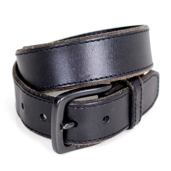 Levi's DARK BROWN GENUINE LEATHER 1.5"Wd STITCH CASUAL DRESS WOMEN'S BELT M (P8 - Picture 6 of 14